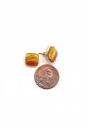 Square Glass Stud Earrings